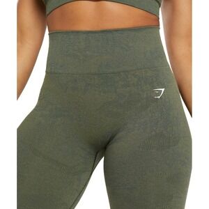 GYMSHARK Women's Adapt Seamless Leggings, Army Green, Size Medium